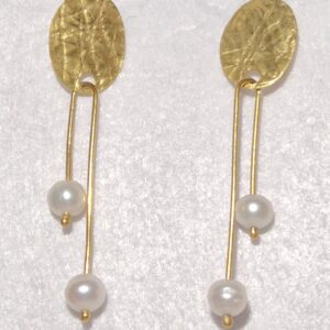 Brincos Ouro 19.2 ktes com Perolas