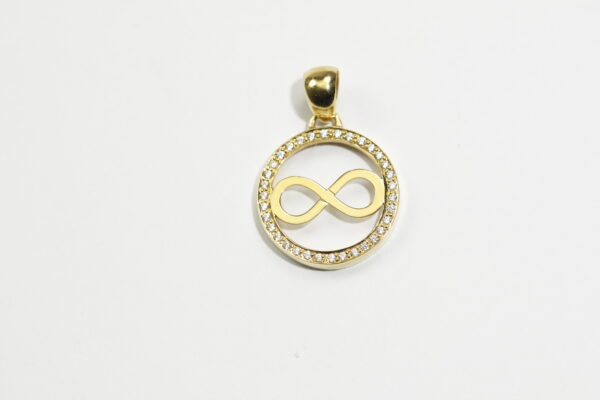 Medalha Infinito Ouro com Zirconias - Image 4