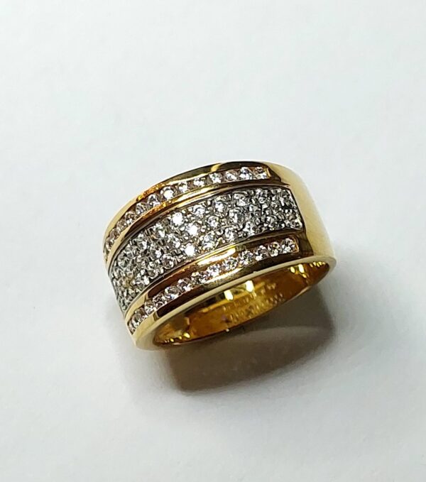 Anel Ouro  19.20 Kilates com  Zirconias - Image 3