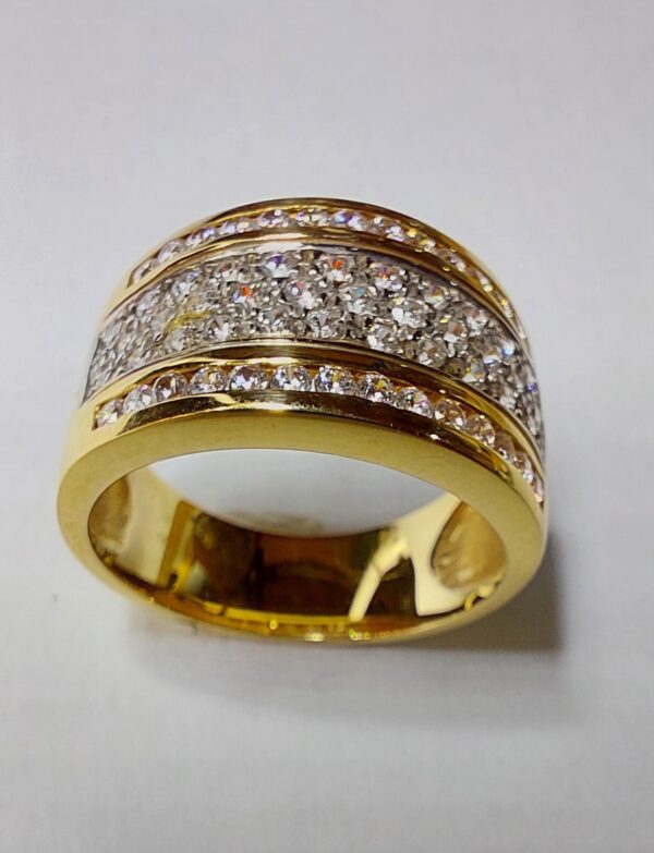 Anel Ouro  19.20 Kilates com  Zirconias - Image 4