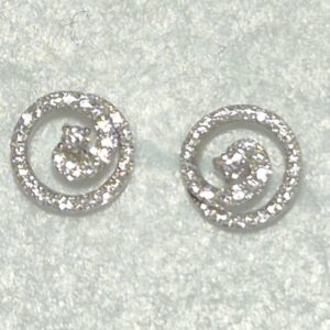 Brincos Ouro 19.2 ktes com  Brilhantes