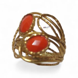 Anel de Prata com Corais